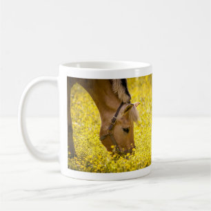 Norwegian Fjord Horse in Buttercups - Finn Coffee Mug