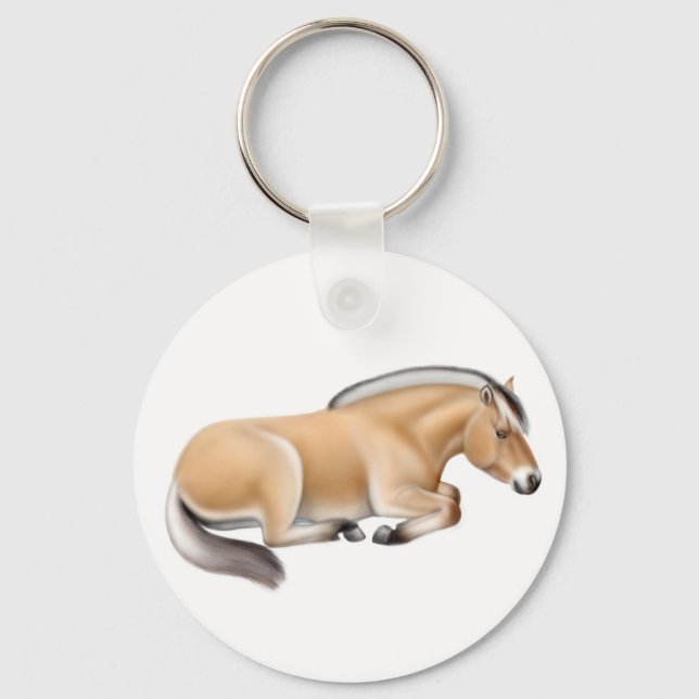 Norwegian Fjord Horse Keychain (Front)