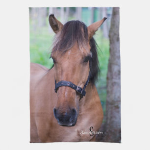 Norwegian Fjord Horse Kitchen tea towel