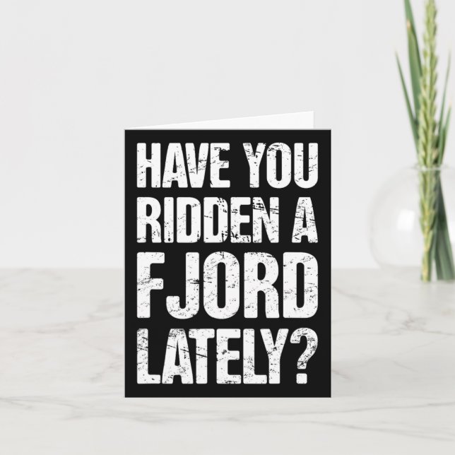 Norwegian Fjord Horseback Riding Fjord  Card (Front)