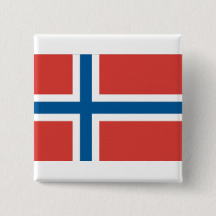 Norwegian Flag 15 Cm Square Badge