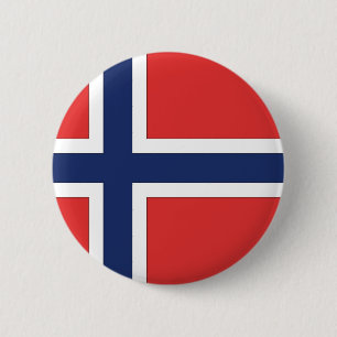 Norwegian Flag 6 Cm Round Badge