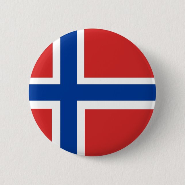 Norwegian Flag 6 Cm Round Badge (Front)