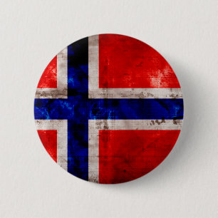 Norwegian Flag 6 Cm Round Badge