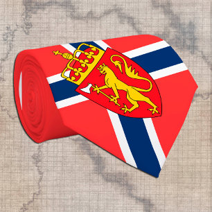 Norwegian Flag & business Norway, travel /sports Tie