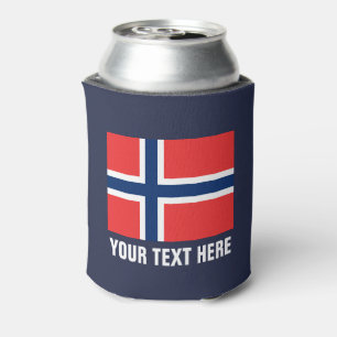Norwegian flag can coolers   Norway beer holders