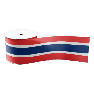 Norwegian flag colours ribbon, patriots, Norway Grosgrain Ribbon