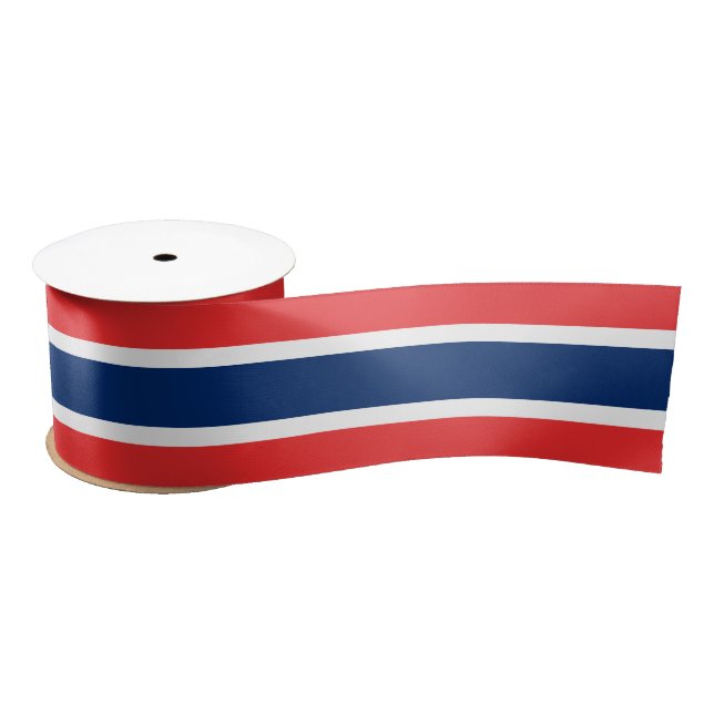 Norwegian flag colours ribbon, patriots, Norway Satin Ribbon (Spool)