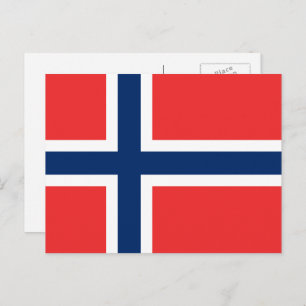 Norwegian Flag, Flag of Norway Postcard