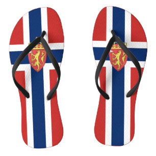 Norwegian flag flip flops
