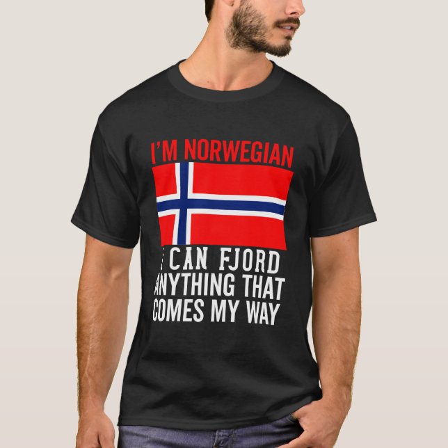 Norwegian Flag For Men Women Norway Scandinavian P T-Shirt (Front)