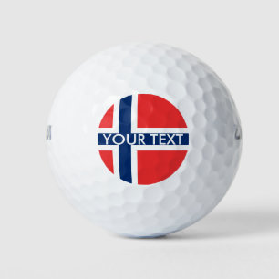 Norwegian flag golf ball set for Norway