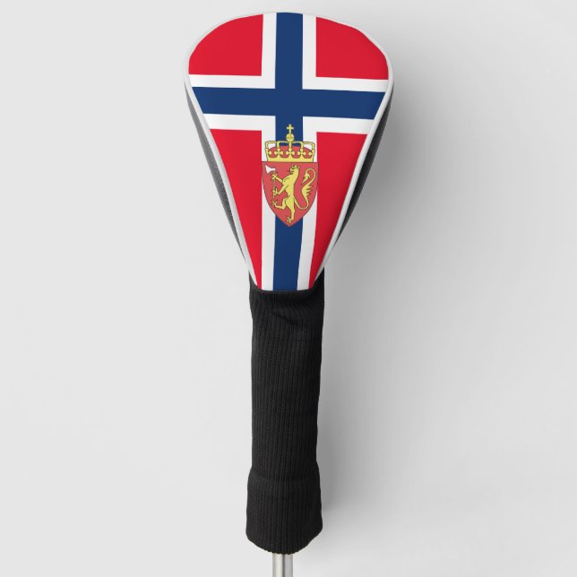 Norwegian flag golf head cover (Front)