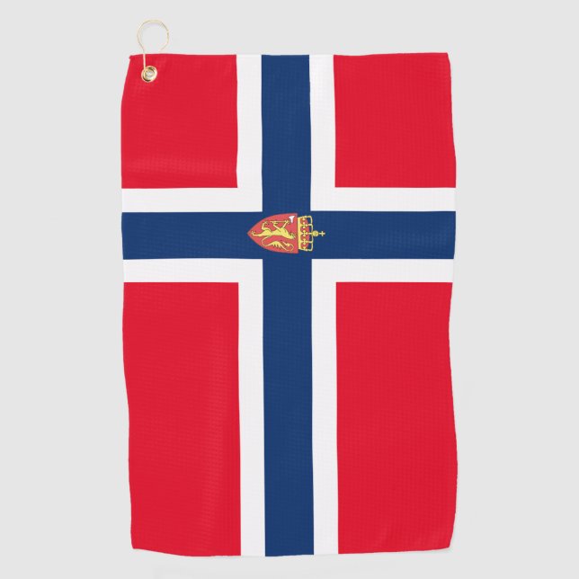 Norwegian flag golf towel (Front)