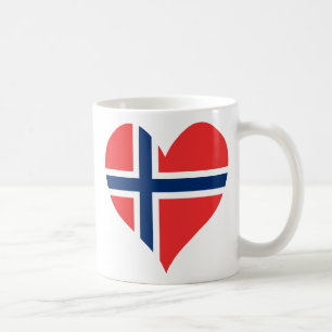 Norwegian Flag Heart Coffee Mug
