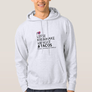 Norwegian Flag Heart Customisable Message Hoodie