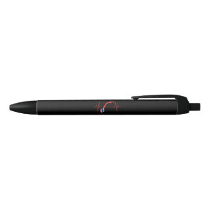 Norwegian Flag Heartbeat Black Ink Pen