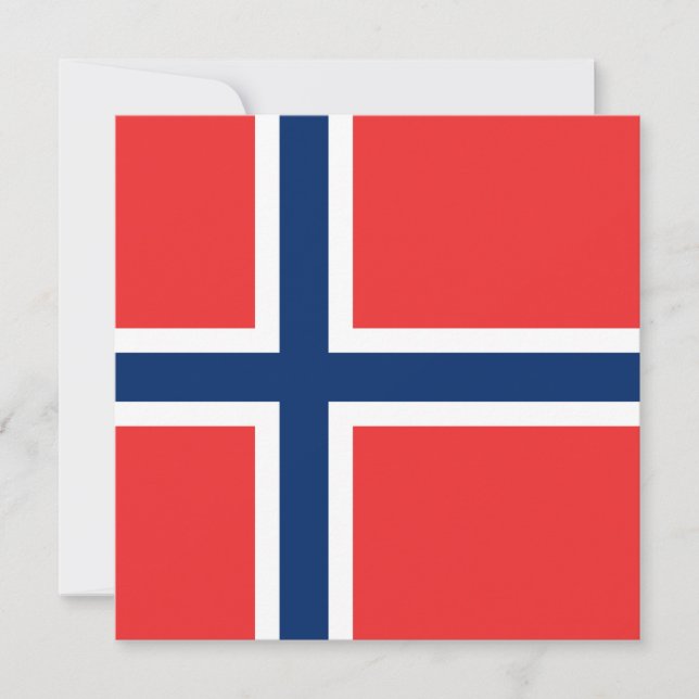 Norwegian Flag Invitation (Front)