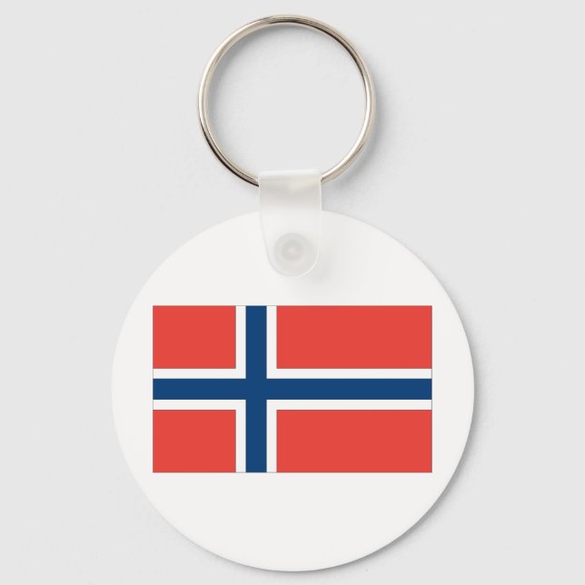 Norwegian Flag Key Ring (Front)