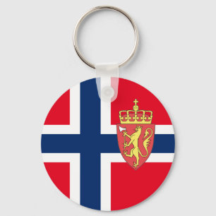 Norwegian flag key ring