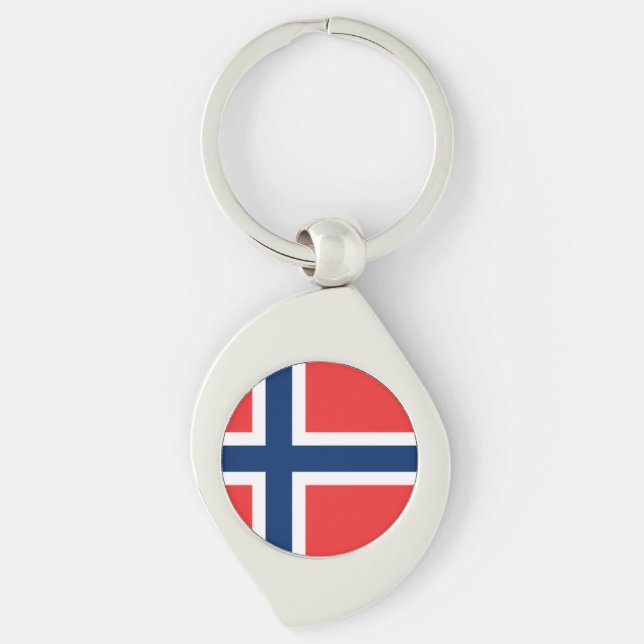 Norwegian flag Keychain (Front)