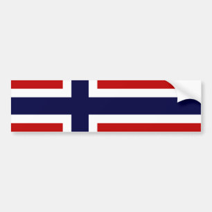 Norwegian Flag - Kongeriket Norge - Norsk Flagg Bumper Sticker