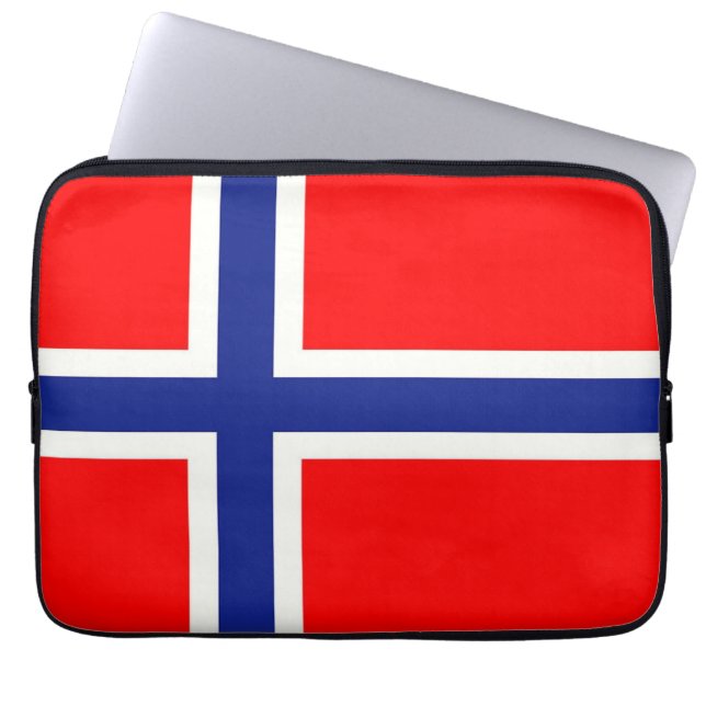 Norwegian Flag Laptop Sleeve (Front)