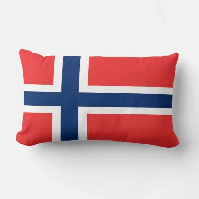 Norwegian Flag Lumbar Cushion (Front)