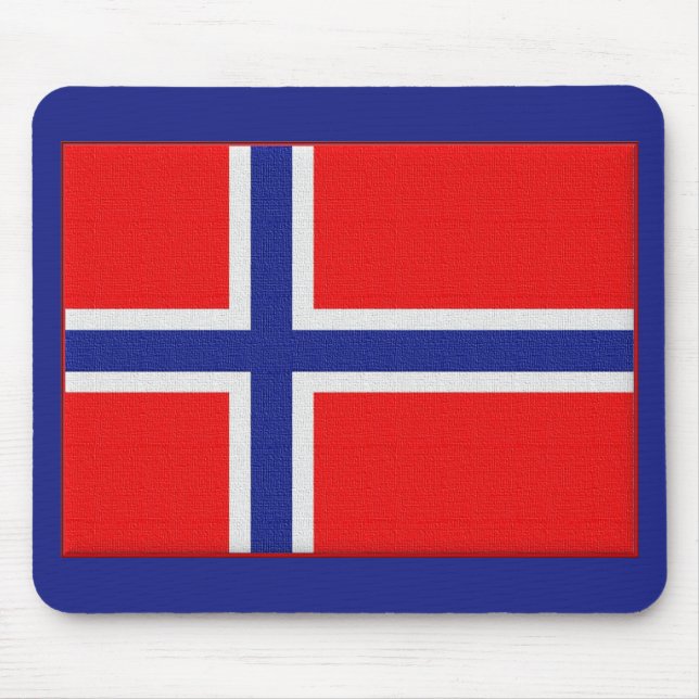 Norwegian Flag Mouse Mat (Front)