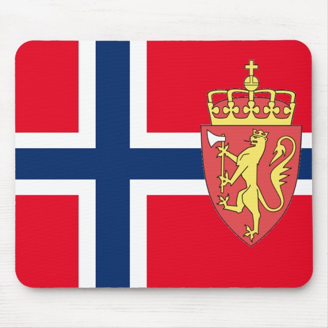 Norwegian flag mouse mat (Front)