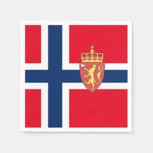 Norwegian flag napkin