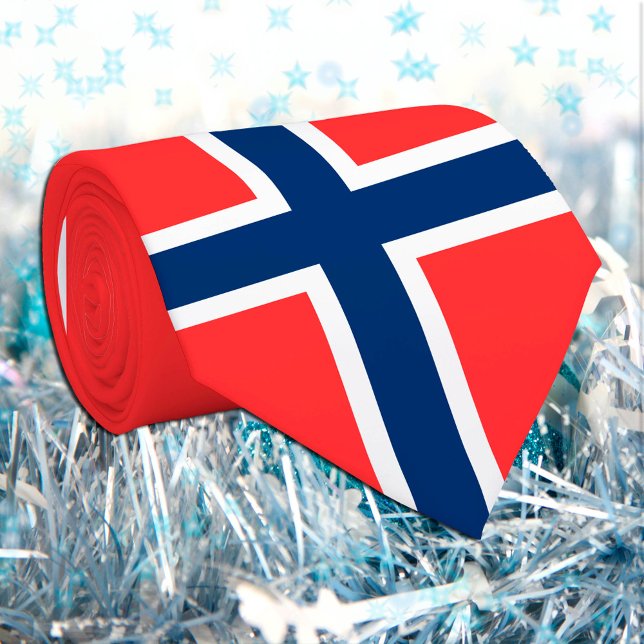 Norwegian Flag & Norway business, travel /sports Tie (Creator Uploaded)