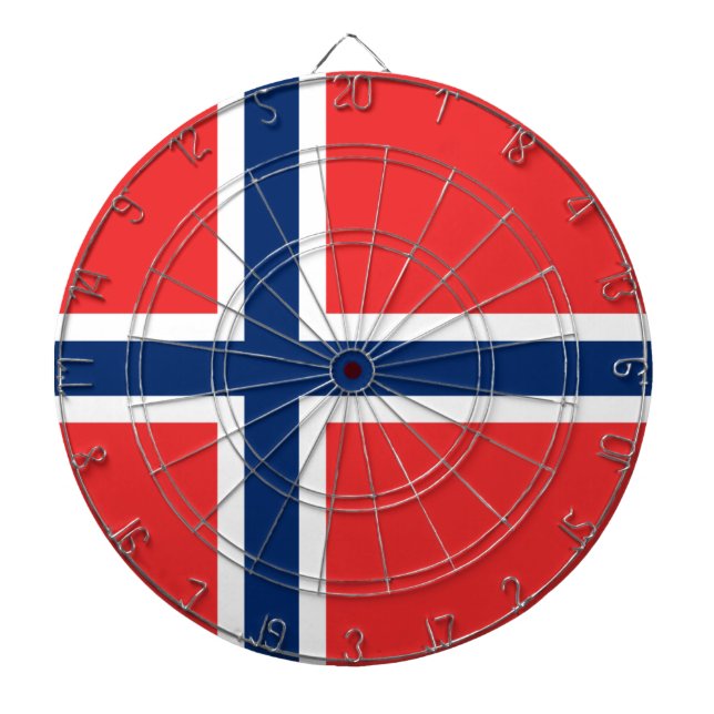 Norwegian Flag (Norway) Dartboard (Front)