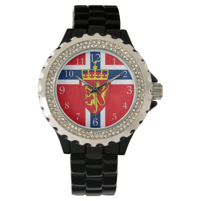 Norwegian flag , Norway flag, Coat of Arms Watch (Front)