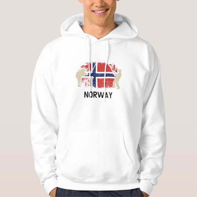 Norwegian Flag Norway Flag Hoodie (Front)