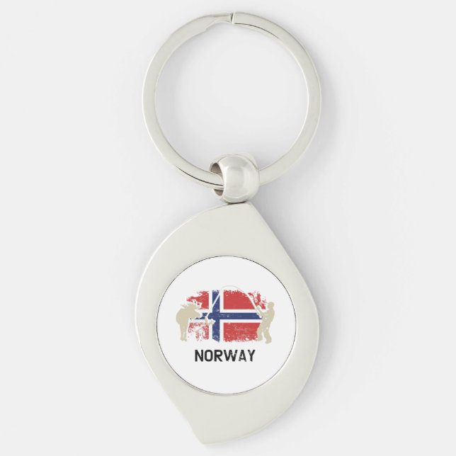 Norwegian Flag Norway Flag Key Ring (Front)