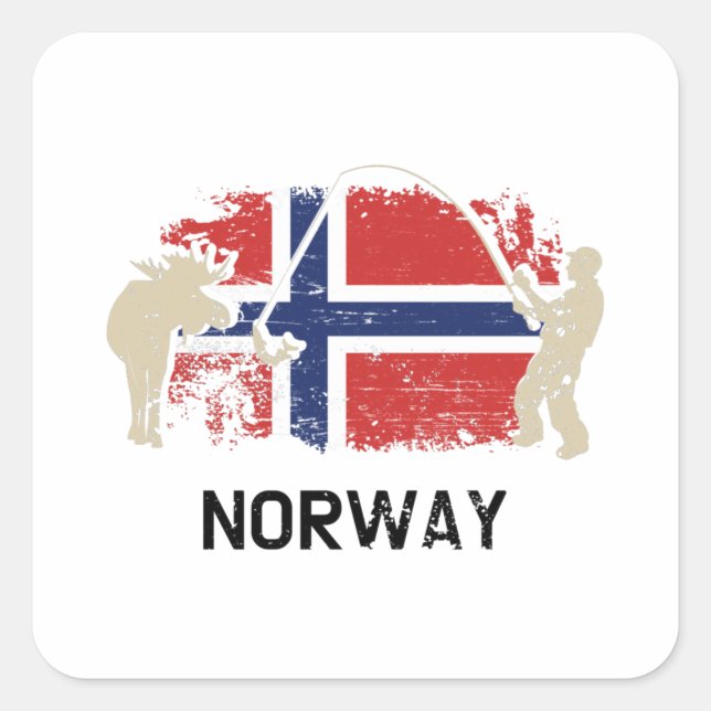Norwegian Flag Norway Flag Square Sticker (Front)