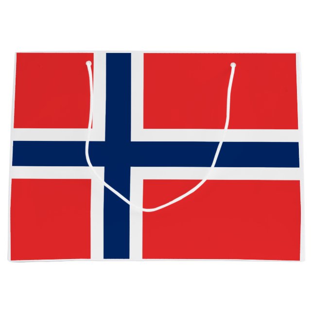 Norwegian Flag (Norway) Large Gift Bag (Front)