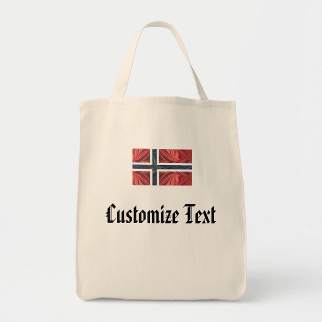 Norwegian Flag Norway Nordic Scandinavian Cross No Tote Bag (Front)