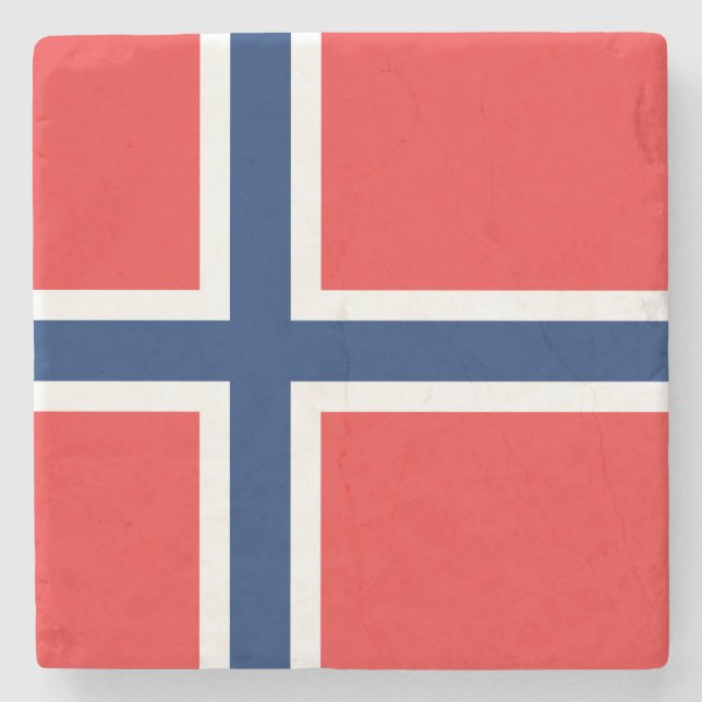 Norwegian Flag (Norway) Stone Coaster (Front)