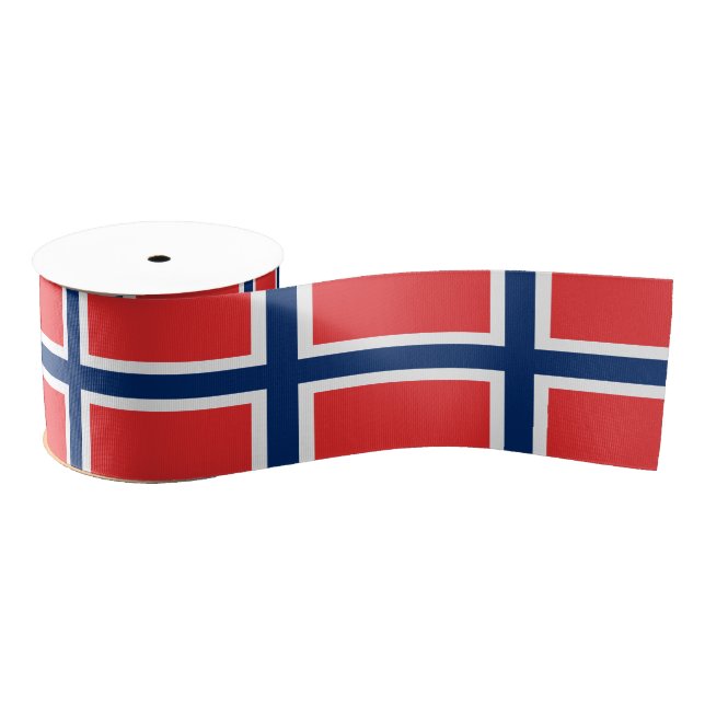 Norwegian Flag & Norway travel, holiday/sports Grosgrain Ribbon (Spool)