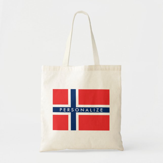 Norwegian flag of Norway custom tote bag (Front)