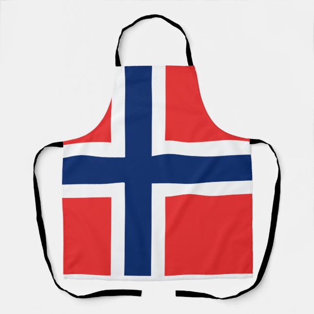 Norwegian Flag on All-Over Print Apron (Front)