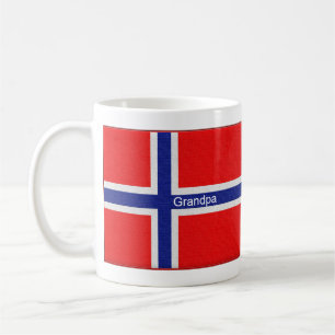 Norwegian Flag Personalised Grandpa Coffee Mug