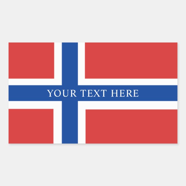 Norwegian Flag Rectangular Sticker (Front)