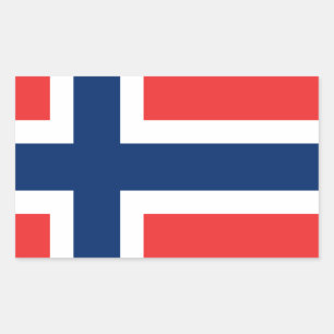 Norwegian Flag Rectangular Sticker