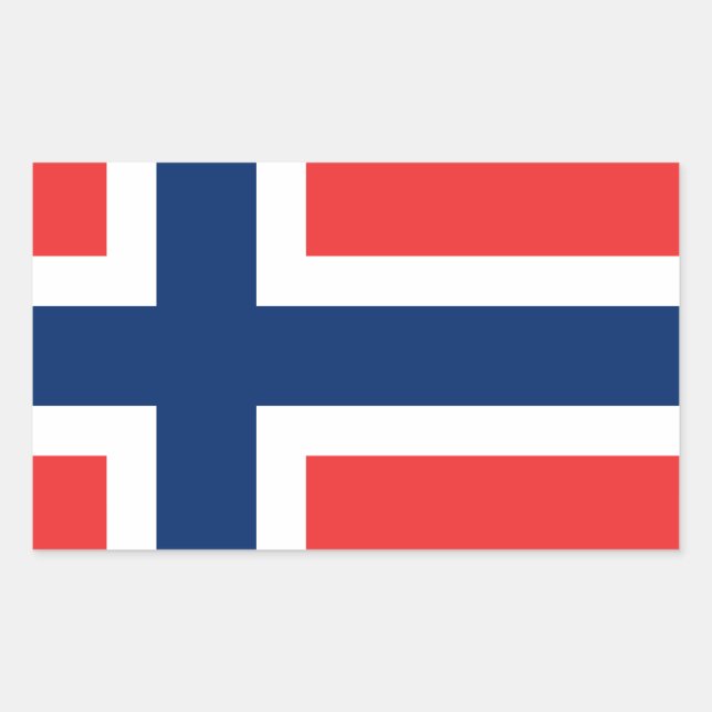 Norwegian Flag Rectangular Sticker (Front)
