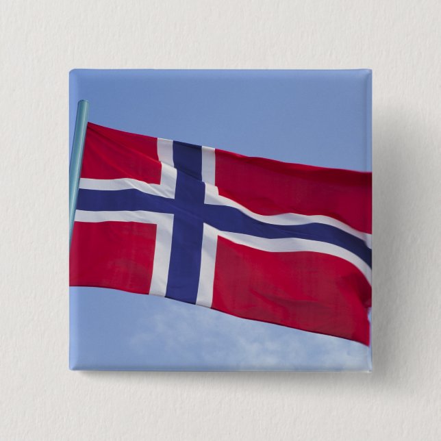 Norwegian flag RF) 15 Cm Square Badge (Front)