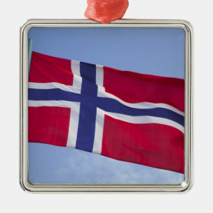 Norwegian flag RF) Metal Tree Decoration