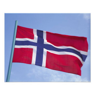 Norwegian flag RF) Photo Print